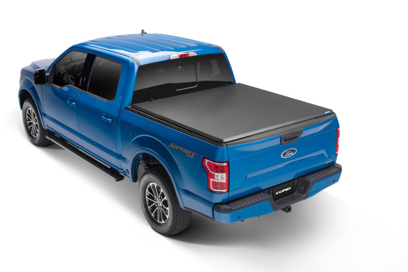 Lund 09-14 Ford F-150 Styleside (8ft. Bed) Hard Fold Tonneau Cover - Black