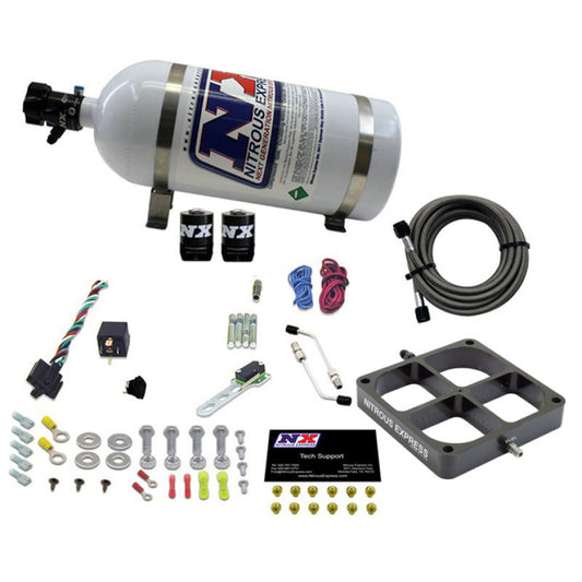 Nitrous Express Single Entry Crossbar 8500 Based Throttle Body Nitrous Kit w/10lb Bottle