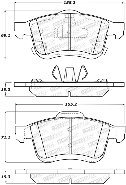 StopTech Street Brake Pads - Front/Rear