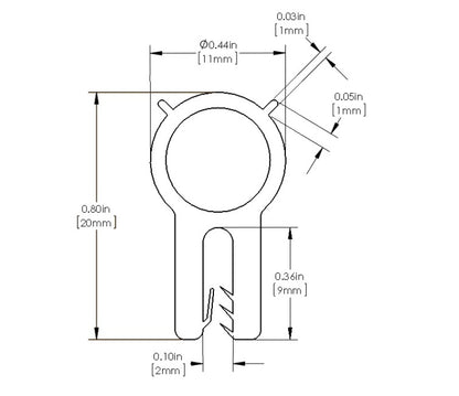 aFe MagnumFORCE Spare Parts Trim Seal Kit (1/16IN X 7/16IN) x 36IN L