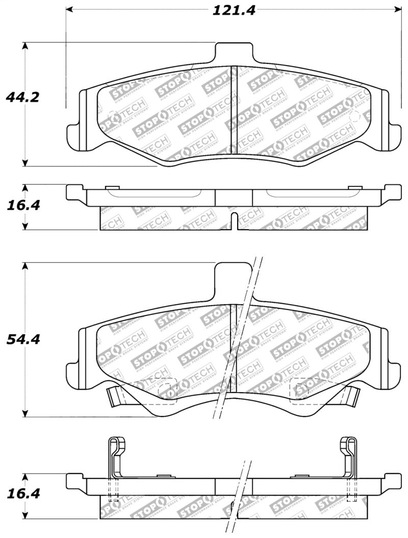 StopTech Street Select Brake Pads - Rear