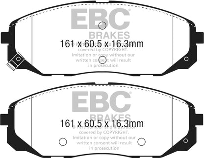 EBC 2015+ Kia Sedona 3.3L Greenstuff Front Brake Pads