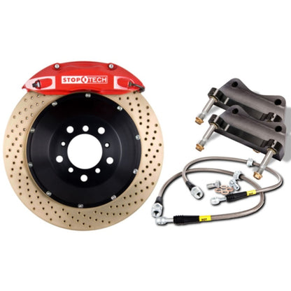 StopTech BBK 01-07 BMW M3 (E46) Rear ST-40 Red Caliper Zinc Drilled 355x32mm Rotors