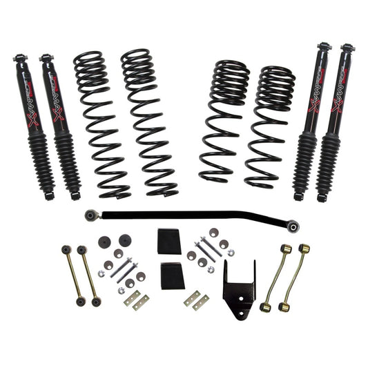 Skyjacker 2020 Jeep JL 4WD Rub Diesel 3.5-4in Dual Rate Long Travel Sus Lift Kit w/Blk Max Shocks