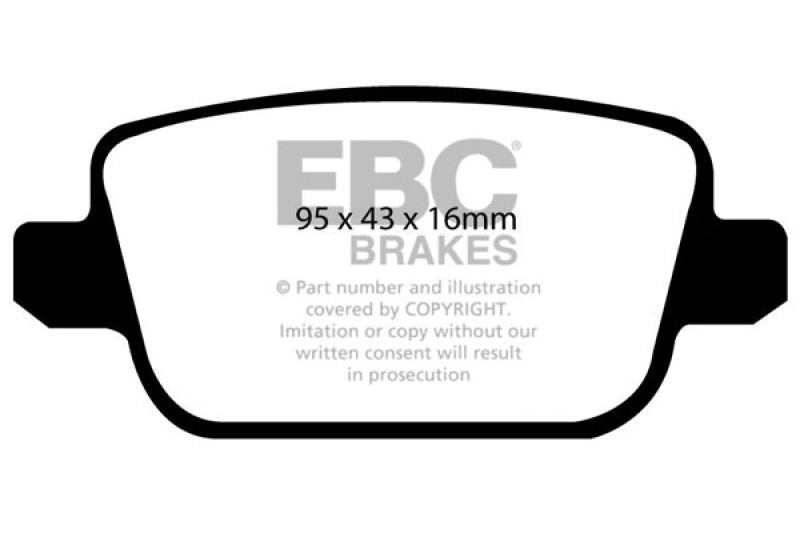 EBC 07-12 Land Rover LR2 3.2 Greenstuff Rear Brake Pads