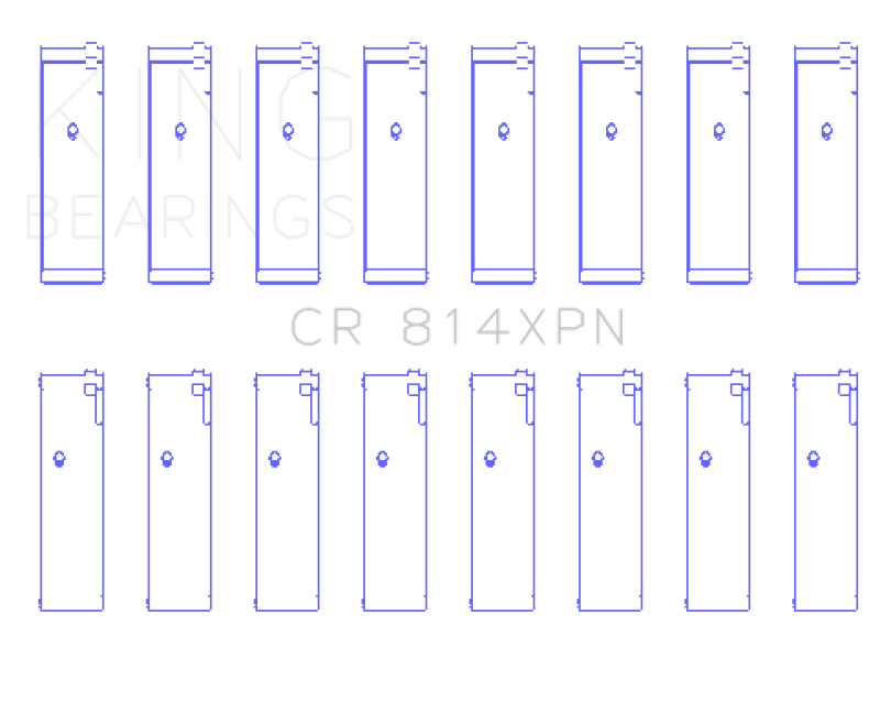 King Engine Bearings Ford 351ci 5.8L 16V (Size STDX Oversized) Connecting Rod Bearing Set