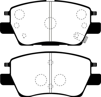 EBC 2016+ Chevrolet Cruze 1.4L Turbo (10.9in Front Rotor) Ultimax2 Front Brake Pads