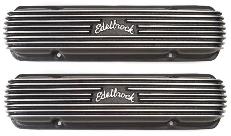 Edelbrock Valve Cover Classic Series Pontiac 1962-1979 301-455 CI V8 Black