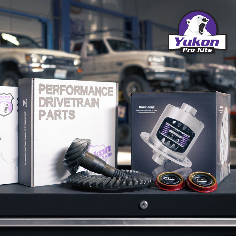 Yukon 9.5in GM 3.42 Rear Ring & Pinion Install Kit 33 Spline Positraction Axle Bearing and Seals