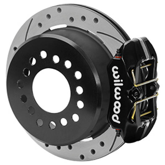Wilwood Chevrolet 7-5/8in Rear Axle Dynapro Disc Brake Kit 11in Drilled/Slotted Rotor -Black Caliper