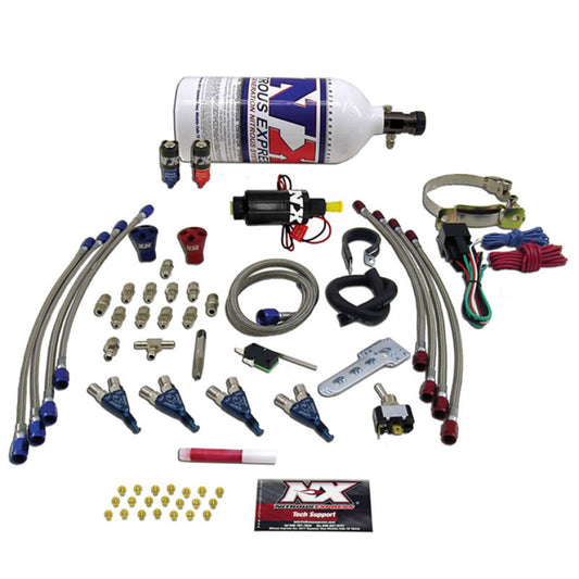 Nitrous Express 4 Cyl Piranha Nitrous Kit (For EFI Applications) w/2lb Bottle