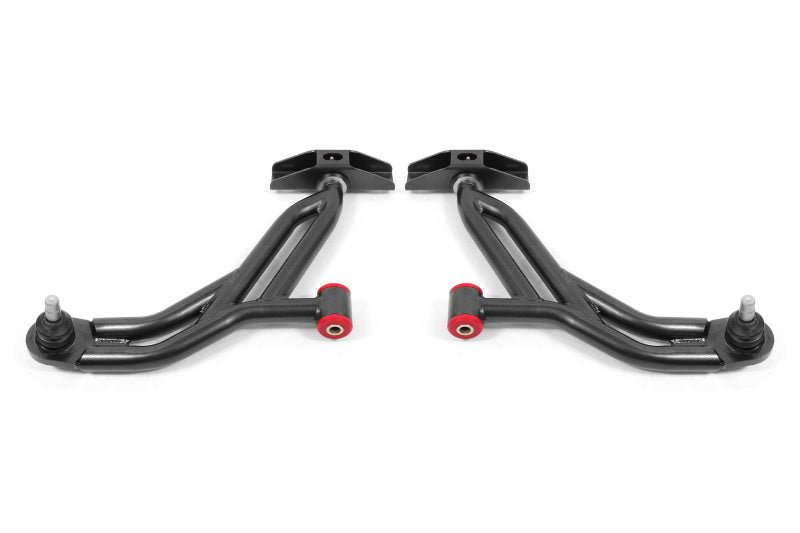 BMR Suspension 05-14 Ford Mustang Lower A-Arms - Black Hammertone - Non-Adjustable