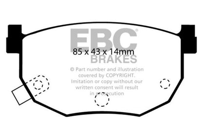 EBC 88-02 Nissan 240SX/Silvia S13/S14/S15 Yellowstuff Rear Brake Pads