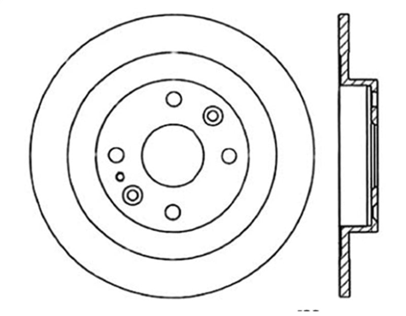 Centric 94-05 Mazda Miata MX-5/92-95 MX-3 (Normal Suspension) Rear Premium Brake Cryo Rotor