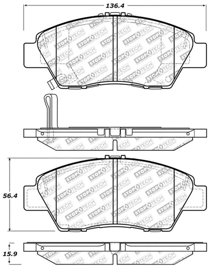 StopTech Street Select Brake Pads - Front