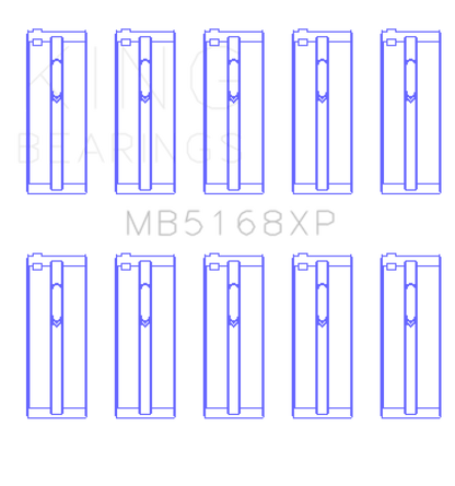 King Engine Bearings Honda H22 50mm Journal Crankshaft Main Bearing Set (Size .025)