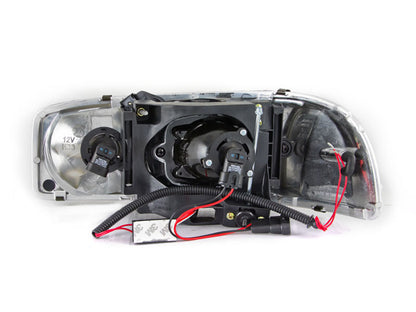 ANZO 1999-2006 GMC Sierra 1500 Projector Headlights w/ Halo Black