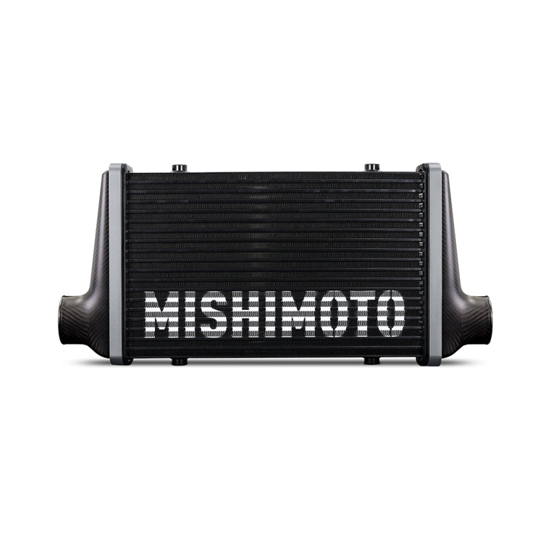 Mishimoto Universal Carbon Fiber Intercooler - Matte Tanks - 525mm Black Core - C-Flow - P V-Band