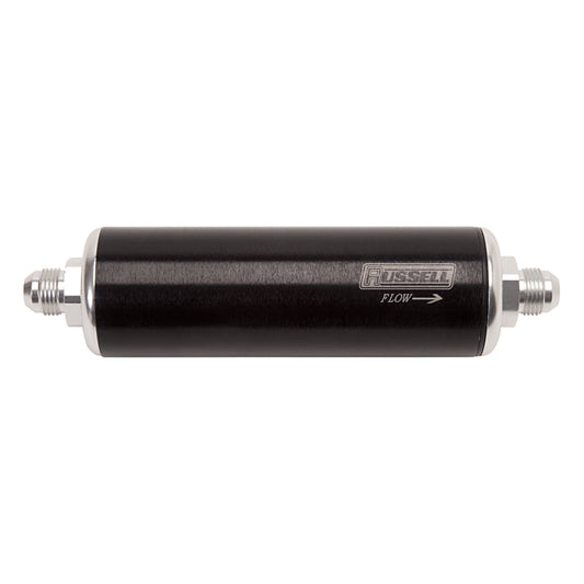 Russell Performance Black/Silver Anodized Aluminum (8-1/4in Length -8 male inlet/outlet)