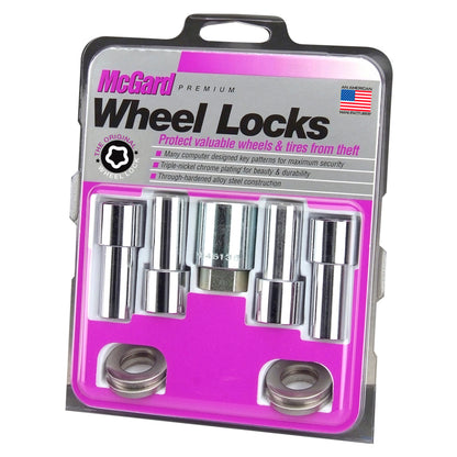 McGard Wheel Lock Nut Set - 4pk. (X-Long Shank) M12X1.5 / 13/16 Hex / 2.165in. Length - Chrome