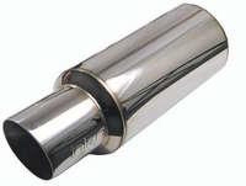 Injen 3.00 Universal Muffler w/Titanium burnt rolled Tip and stainless steel resonated inner wall