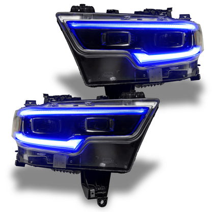 Oracle 19-21 RAM 1500 Projector LED Headlight DRL Kit - RGBW+A w/ 2.0 Controller