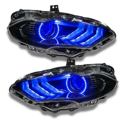 Oracle 18-21 Ford Mustang Dynamic DRL w/ Halo Kit & Sequential Turn Signal - ColorSHIFT