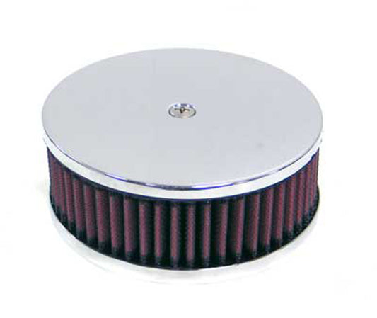 K&N Round Air Filter Assembly 3-1/16in Flange / 5-3/8in OD / 3in Height / 1in VS