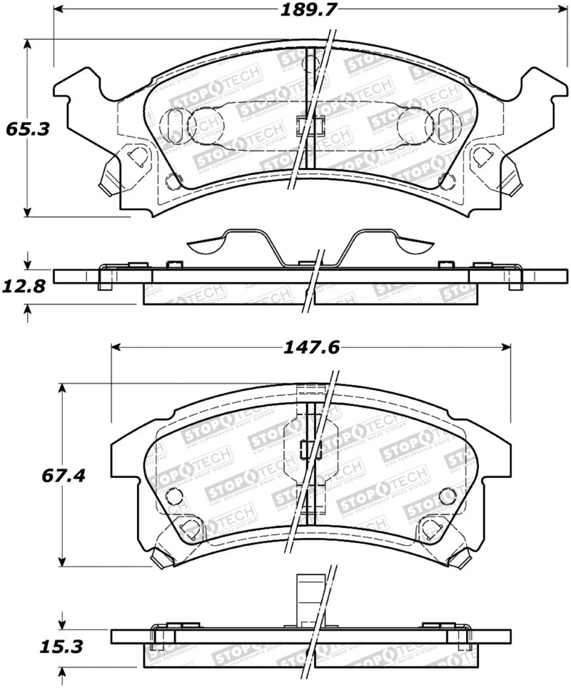 StopTech Street Brake Pads - Front/Rear