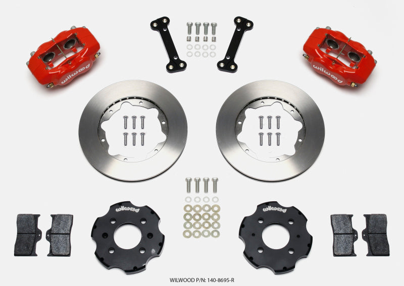 Wilwood Forged Dynalite Front Hat Kit 11.00in Red Integra/Civic w/Fac.240mm Rtr