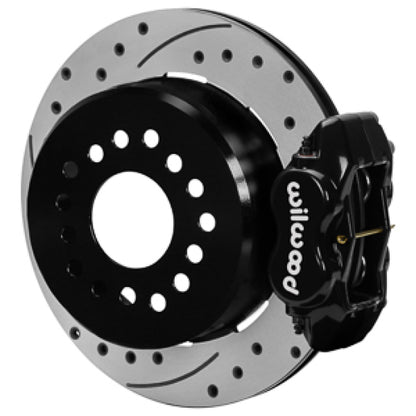Wilwood Chevy Monte Carlo Forged 4 Piston DynaPro Black Caliper HP32 VV D&S Rotor - 11.00x0.81