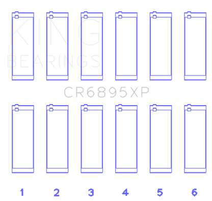 King Engine Bearings Ford Ecoboost 3.5L V6 (Size STDX) Tri Metal Connecting Rod Bearing Set