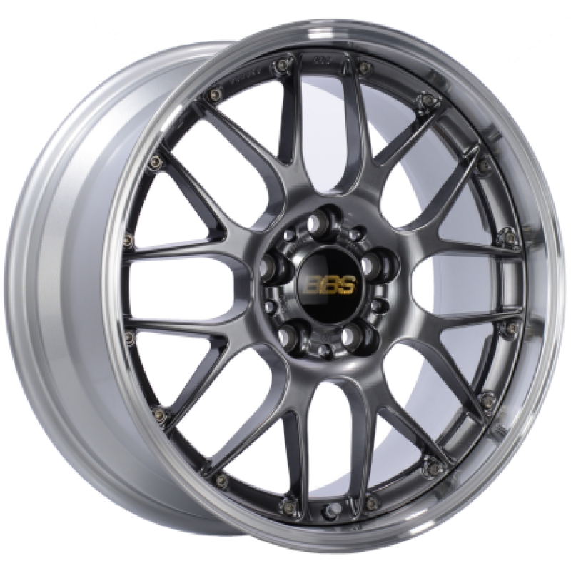 BBS RS-GT 19x8.5 5x112 ET30 Diamond Black Center Diamond Cut Lip Wheel - 82mm PFS Required