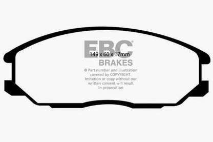EBC 01-06 Hyundai Santa Fe 2.4 Greenstuff Front Brake Pads