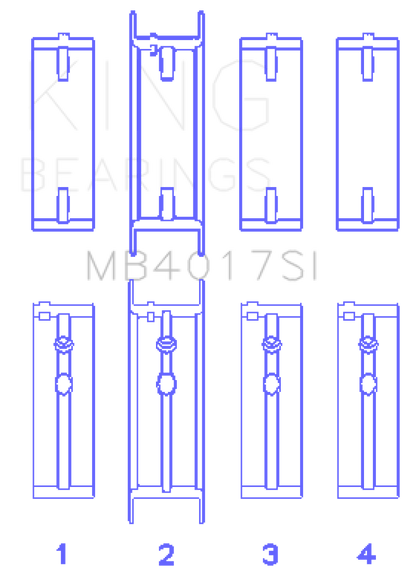 King Engine Bearings GM 231 (3800) V6 (Size STD) Main Bearing Set