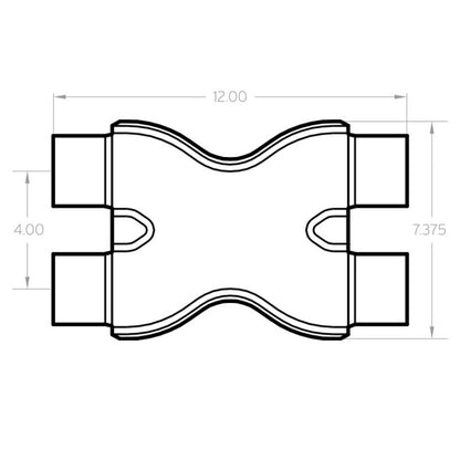 MagnaFlow Smooth Trans X 2.25/2.25 X 12 SS