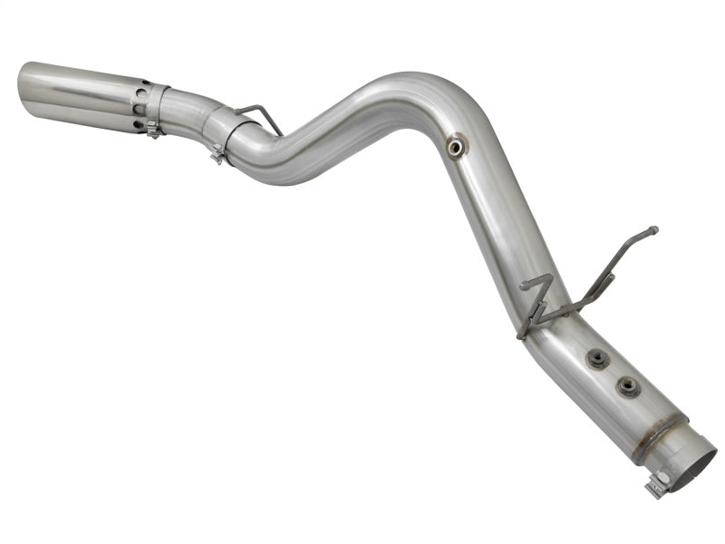 aFe ATLAS 5in DPF-Back Aluminized Steel Exhaust System w/Polished Tips 2017 GM Duramax 6.6L (td) L5P