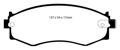 EBC 89-98 Nissan 240SX Yellowstuff Front Brake Pads