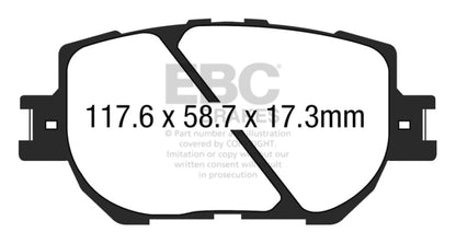 EBC 14+ Lexus IS250 2.5 Ultimax2 Front Brake Pads