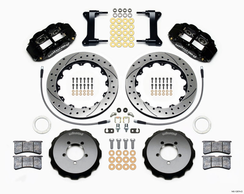 Wilwood Narrow Superlite 6R Front Hat Kit 13.06in Drilled 1999-2012 Subaru WRX w/Lines