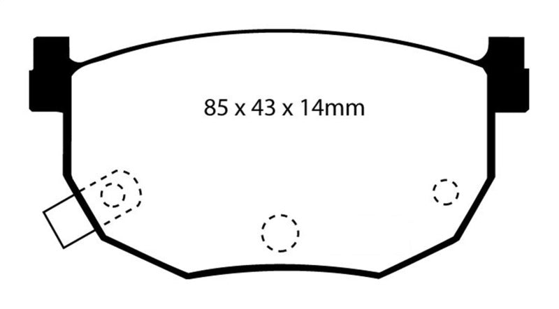 EBC 88-02 Nissan 240SX/Silvia S13/S14/S15 Yellowstuff Rear Brake Pads