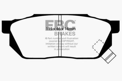 EBC 84-87 Honda Civic CRX 1.5 DX Redstuff Front Brake Pads