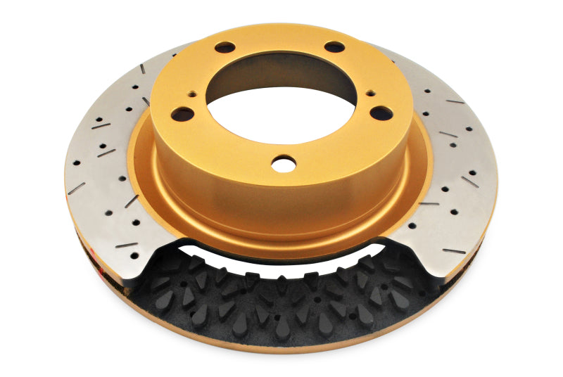 DBA 14-17 Audi A8 Quattro Front Slotted 5000 Series 2 Piece Rotor Assembled w/ Silver Hat Drill/Dimp