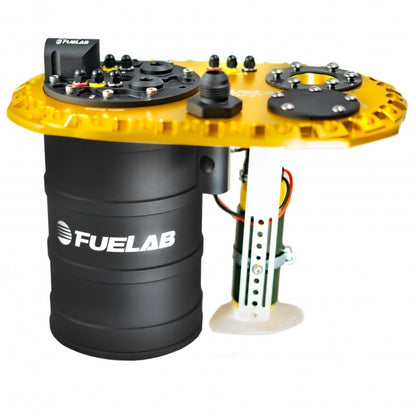 Fuelab Quick Service Surge Tank w/49442 Lift Pump & Dual 500LPH Brushless Pumps w/Controller - Gold