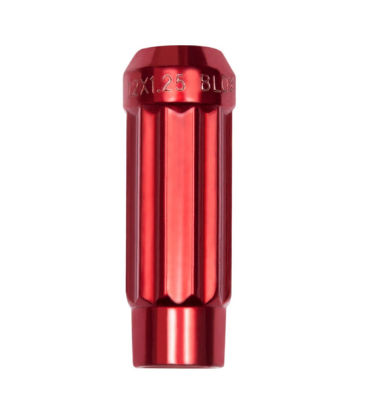 BLOX Racing 12-Sided P17 Tuner Lug Nut 12x1.25 - Red Steel - Single Piece