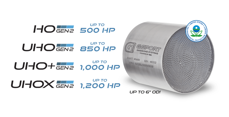 GESI G-Sport 400 CPSI GEN 2 EPA Compliant 4.5in x 4in High Output Substrate Only- 500-850HP