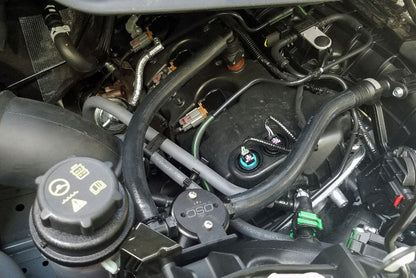 J&L 15-25 Ford Transit 150/250/350 3.5L EcoBoost Passenger Side Oil Separator 3.0 - Black Anodized