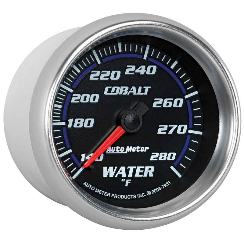 Autometer Cobalt 66.7mm 140-280 degree F. Water Temperature Gauge