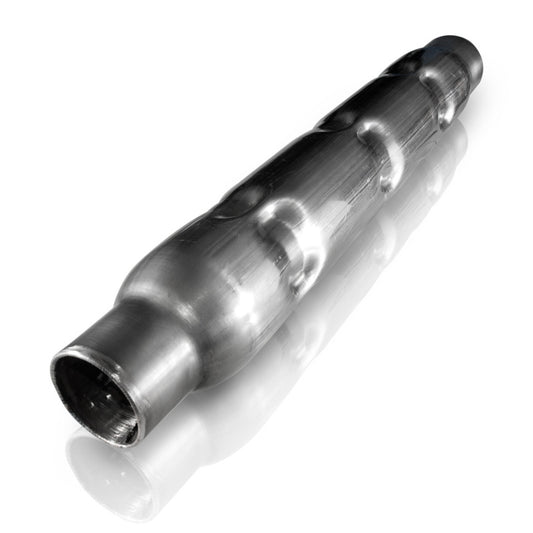 Stainless Works 2.25in CHAMBERED ROUND MUFFLER (MILL FINISH)