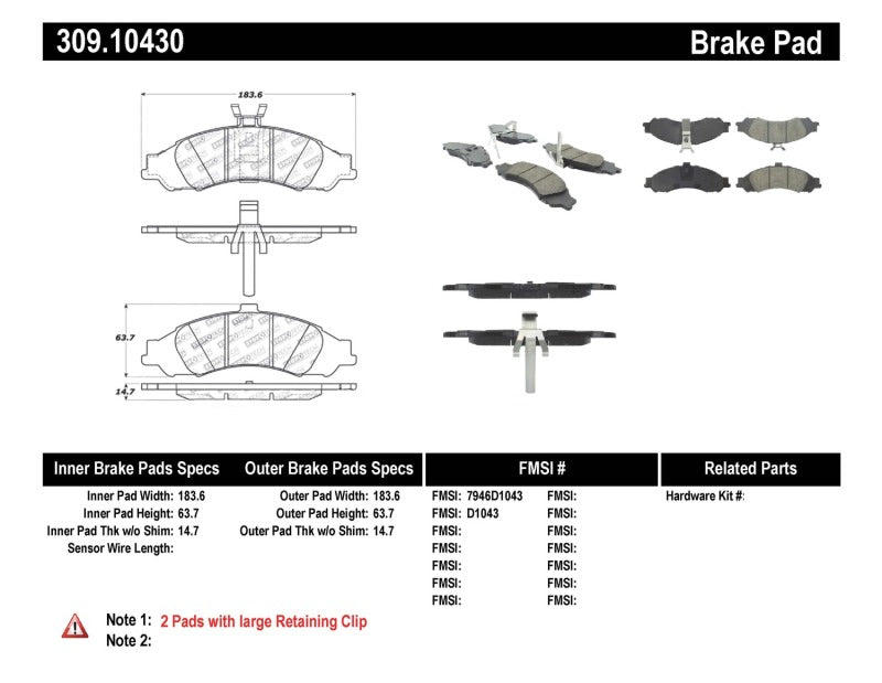 StopTech Performance Brake Pads